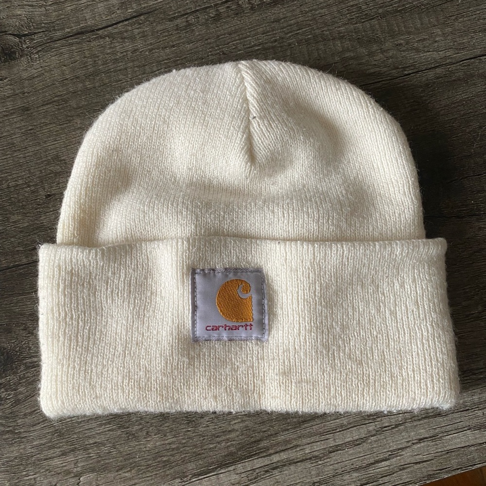 Carhartt Cream Beanie Hat